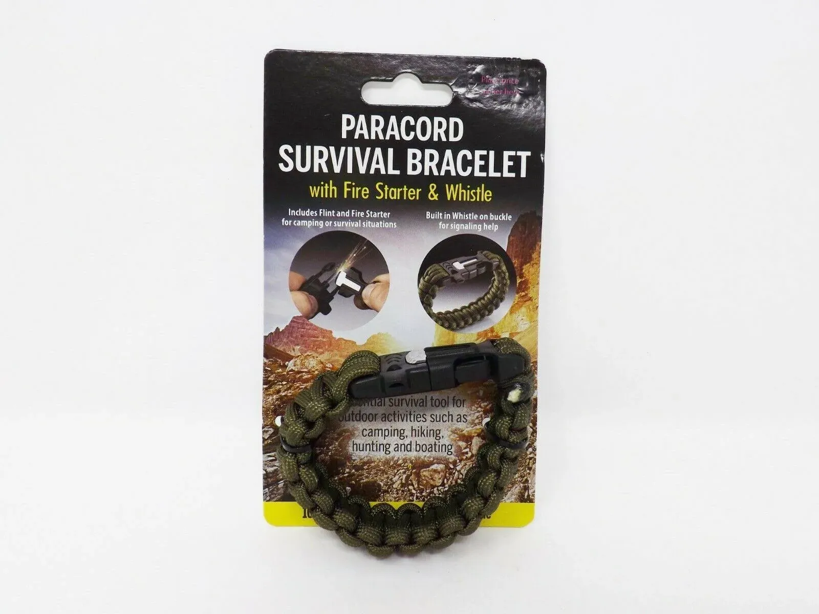 Paracord Survival Bracelet Flint and Steel Fire Starter