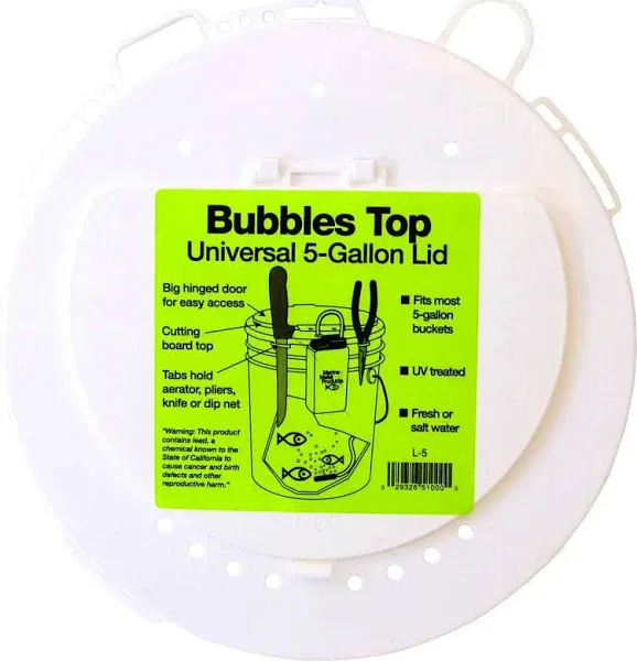 Bubbles Top 5 Gal Universal Lid WTabs