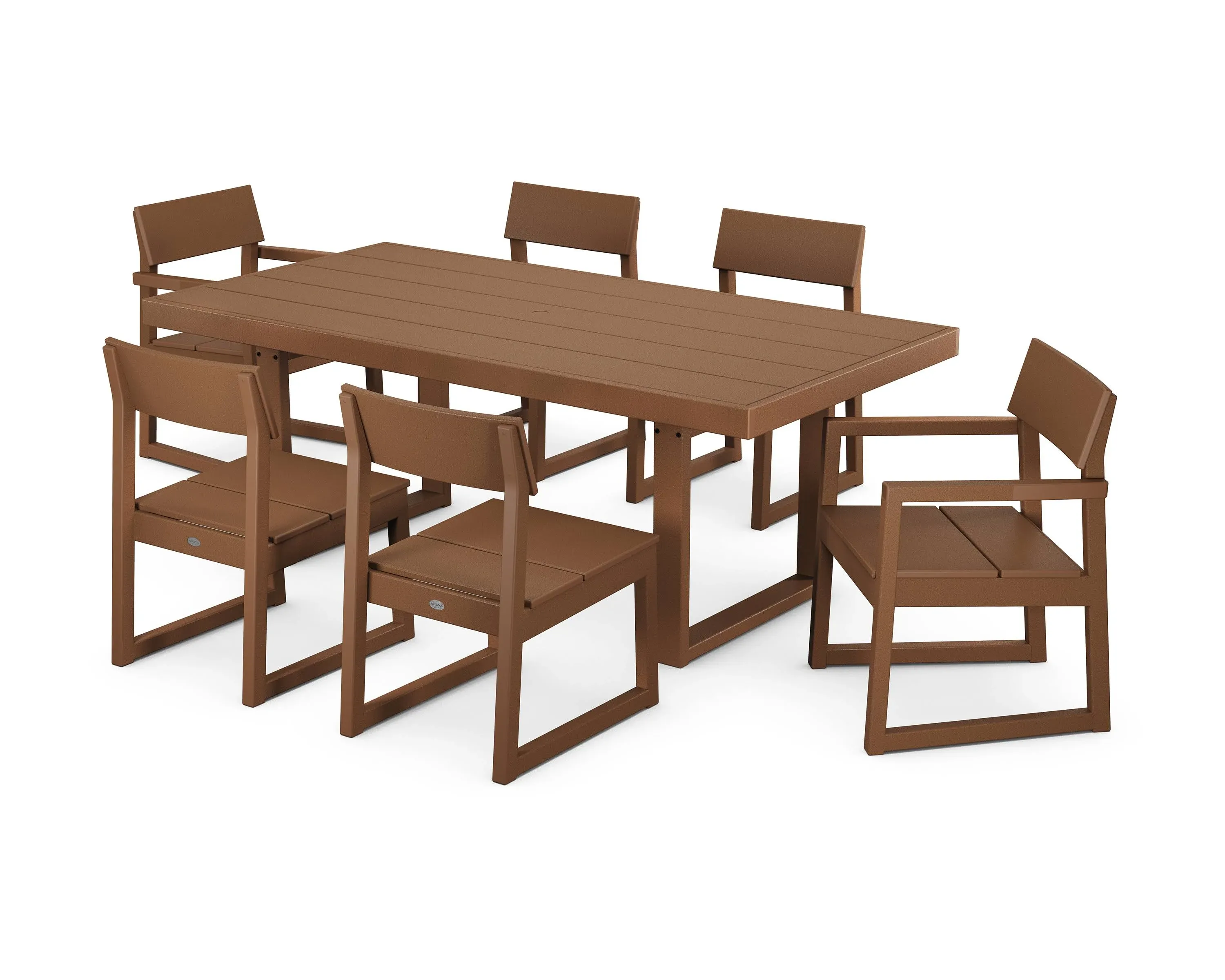 POLYWOOD® Edge Dining Set, Mahogany