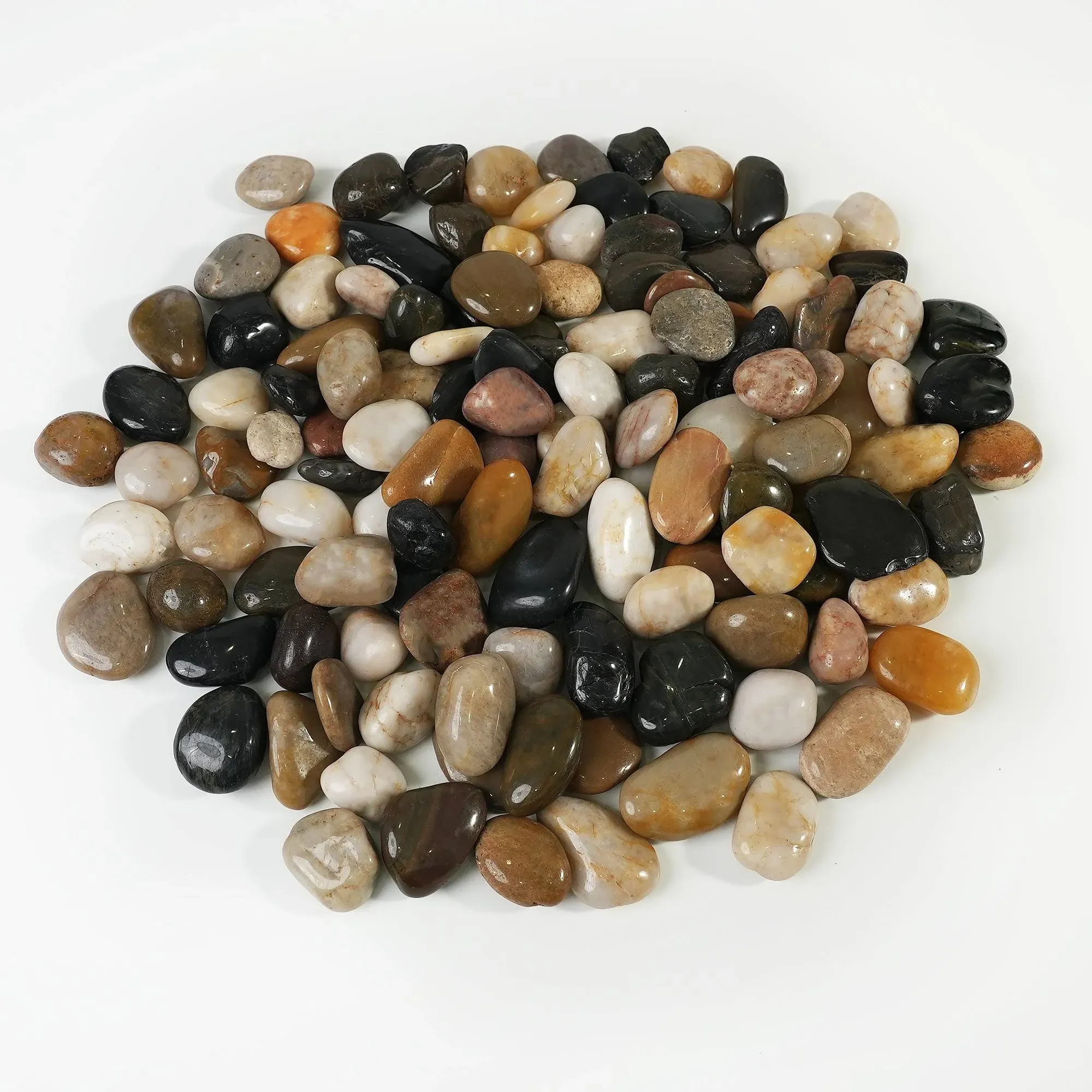 24 LBS River Rocks, StoneCreek, Decorative Garden Stones for Plant Landscaping, Polished Gravel Filler Pebbles for Home Decoration, Vases, Succulents, Flower Beds and Fish Tanks (Black Pebbles)