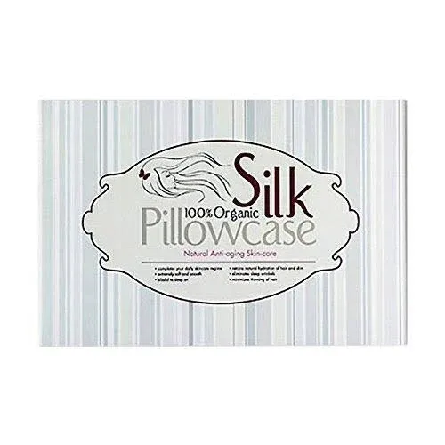 Silk Lady 100% Organic Mulberry Silk Pillowcase - Satin Finish - Standard Size