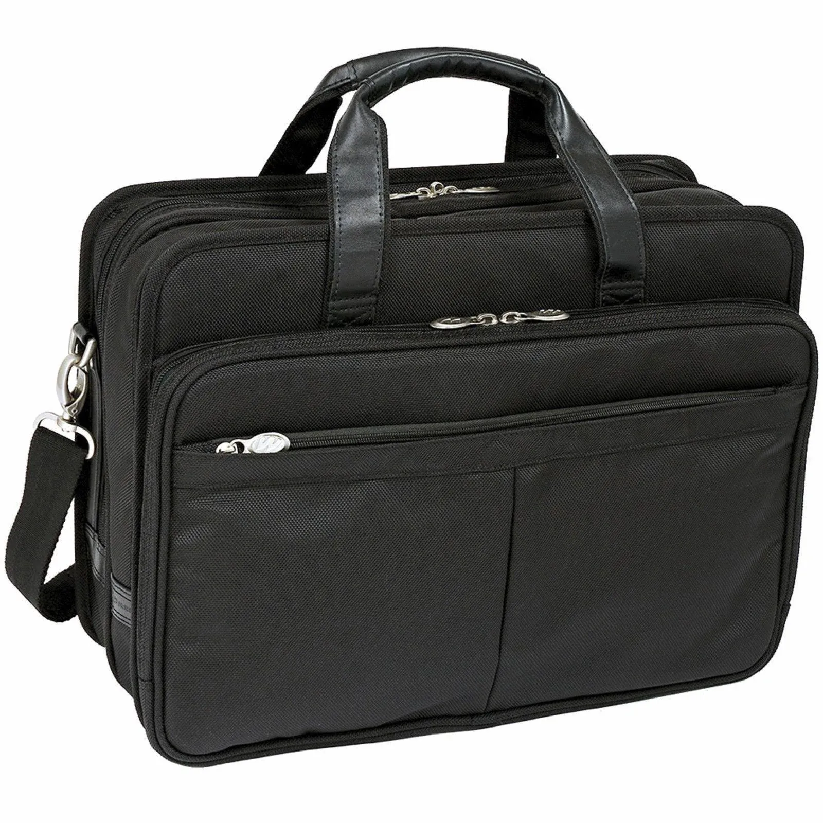 McKlein WALTON 17" Nylon Expandable Double Compartment Laptop Briefcase w/ Removable Sleeve