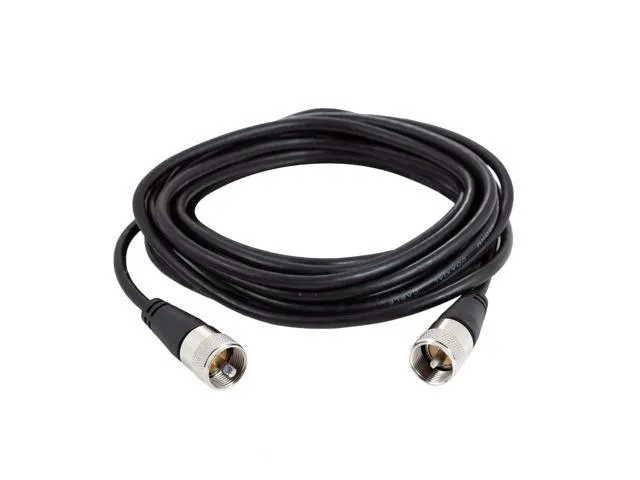 CB Antenna Cable, CB Coax Cable, 15FT(4.5m) RG58 Jumper Coaxial Cable, PL-259 UHF Male to Male Connector, 50 Ohm for HAM Radio, Antenna Analyzer.