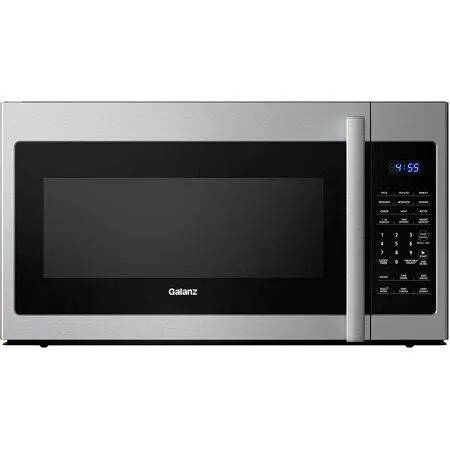 Galanz GLOMJA17S2B-10 Over-The-Range Microwave, Energy Saving/ECO Mode, 30-second Express Cooking, 9 Auto-cook Programs, 1000W/120Volts, 1.7 Cu.Ft, Stainless Steel