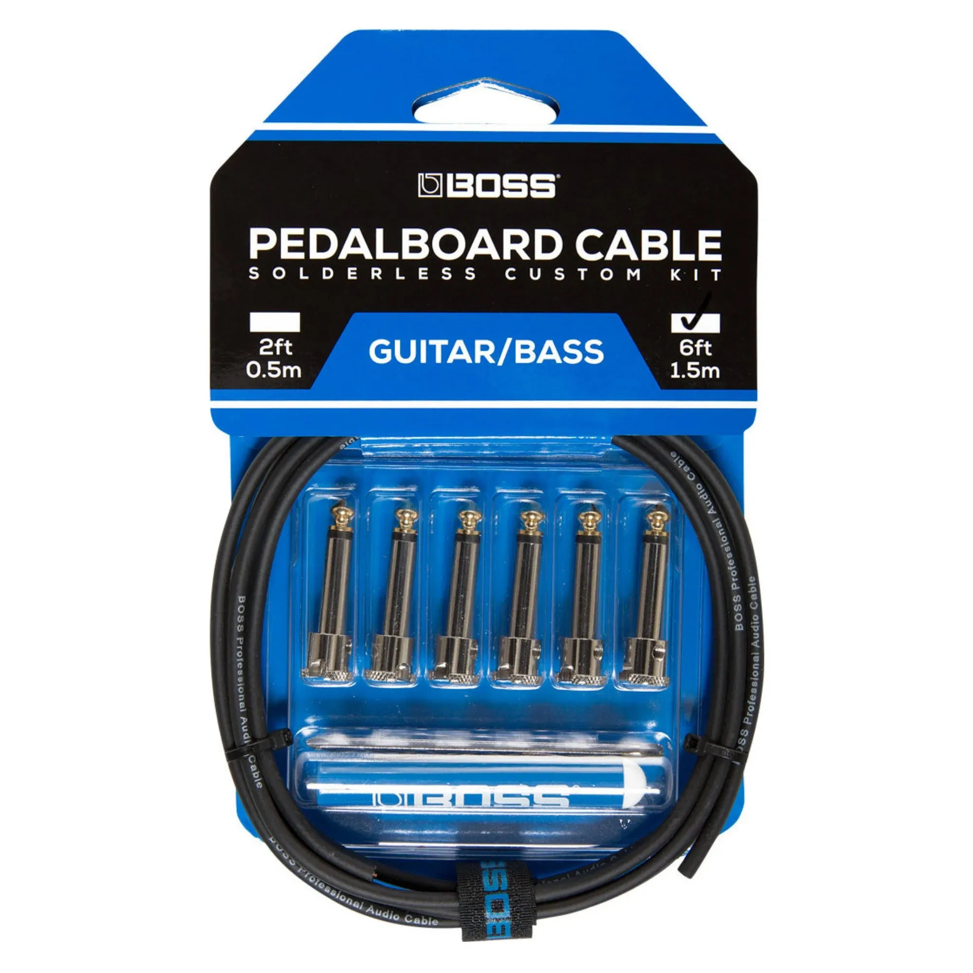 Boss BCK-10 Solderless Pedalboard Cable Kit - (10ft With 10 Connectors)