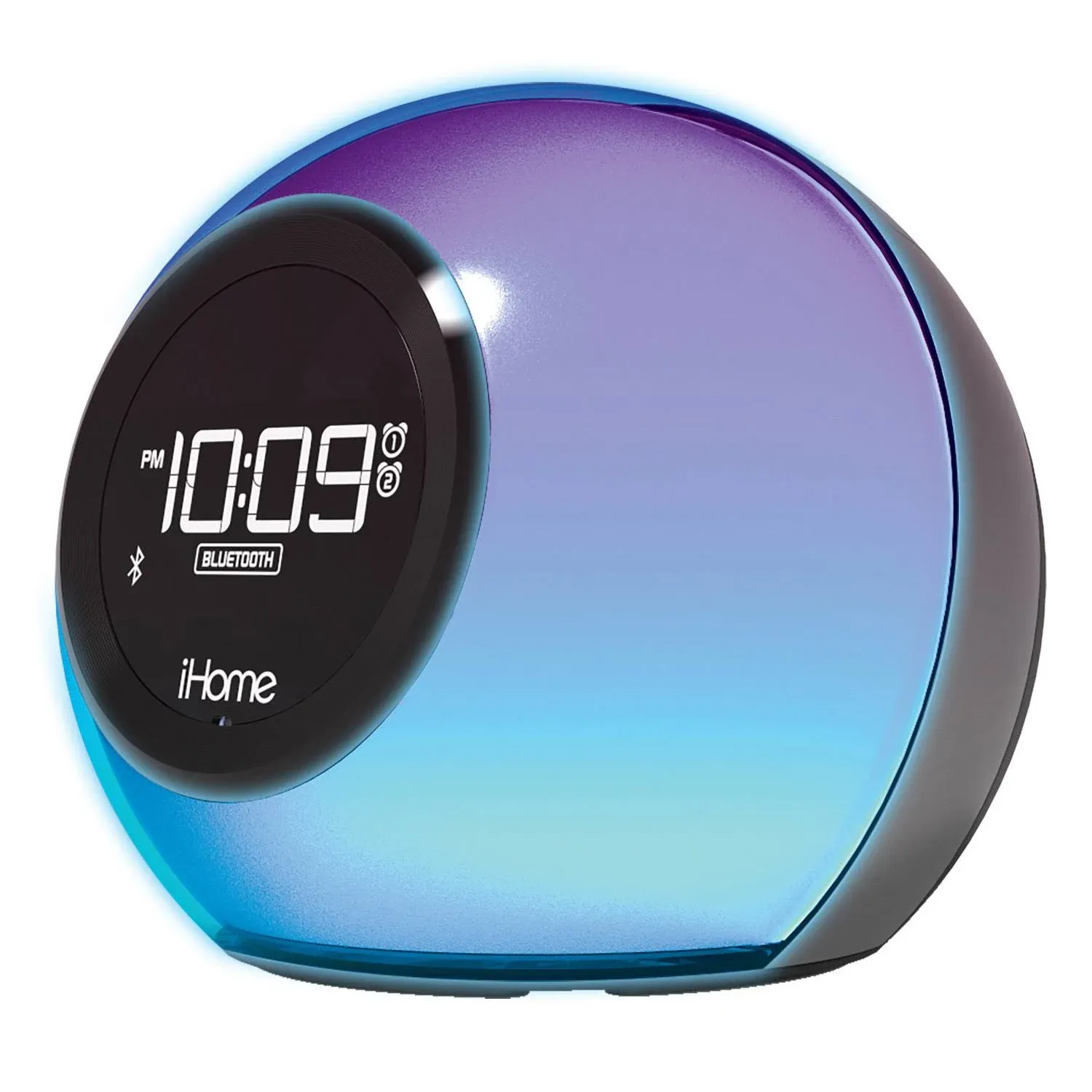 iHome IBT29 Bluetooth Clock Radio with Speakerphone - Black/Blue