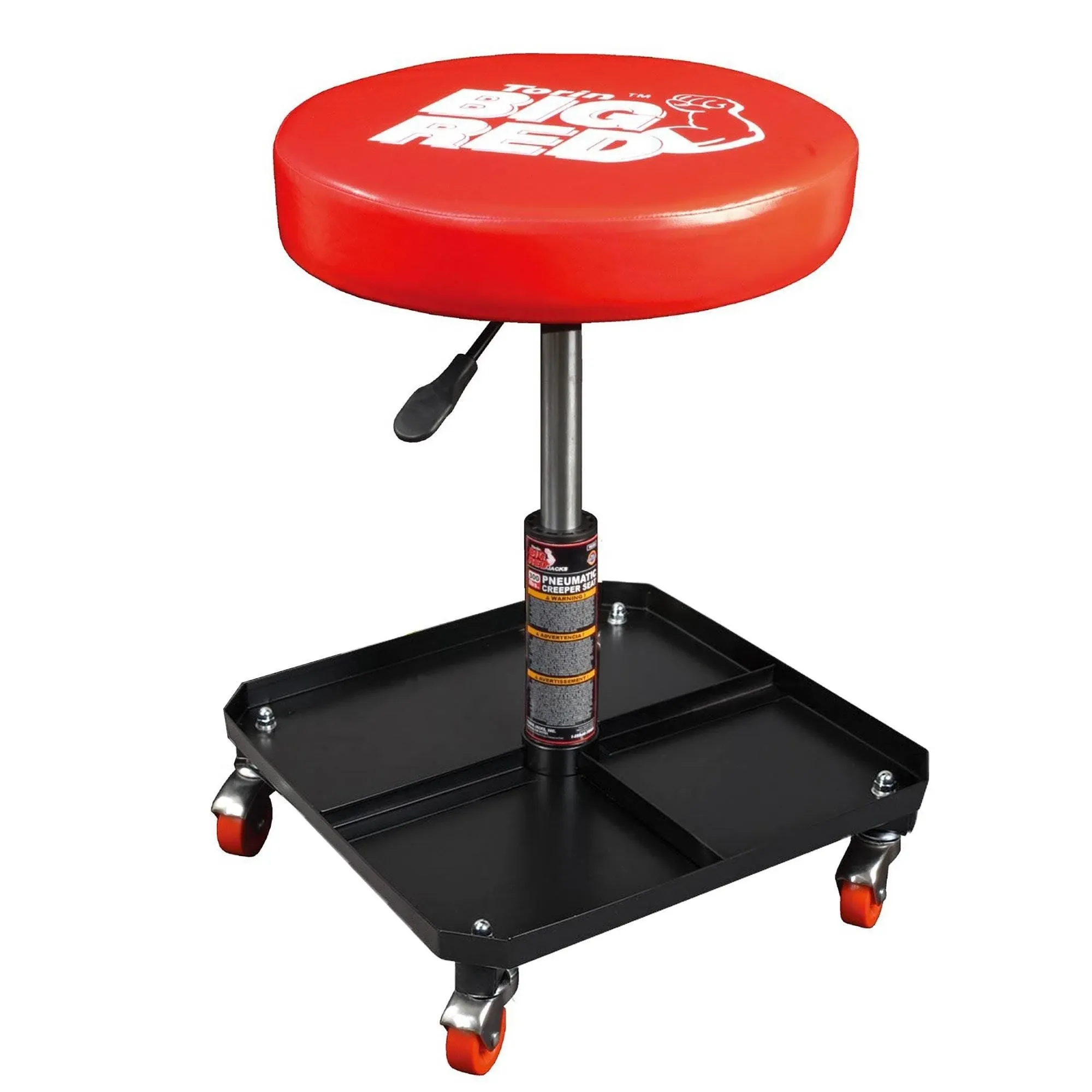 Torin Big Red Pneumatic Creeper Garage Mechanic Padded Stool Caster Wheels TR6350