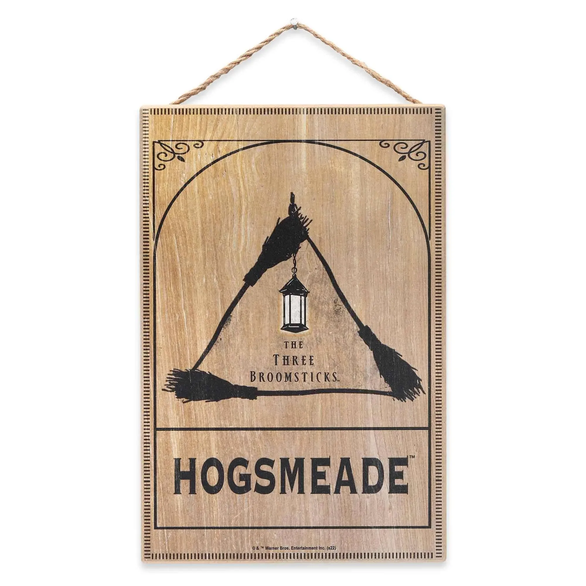 Harry Potter Hogsmeade Three Broomsticks Symbol Hanging Wood Wall Decor