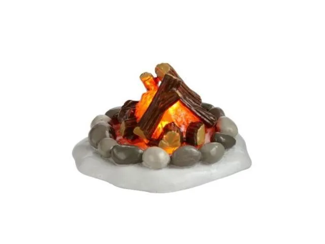 Lit Fire Pit