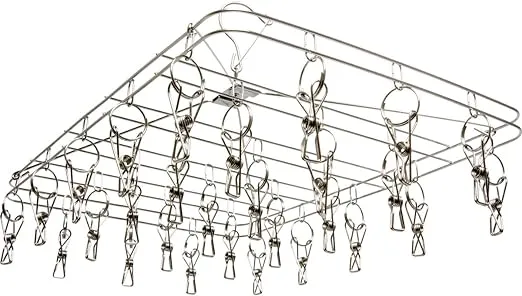 DR28HANG STACKT Hanging Dry Rack w/28 Clips, 13.5" x 19.75", Silver