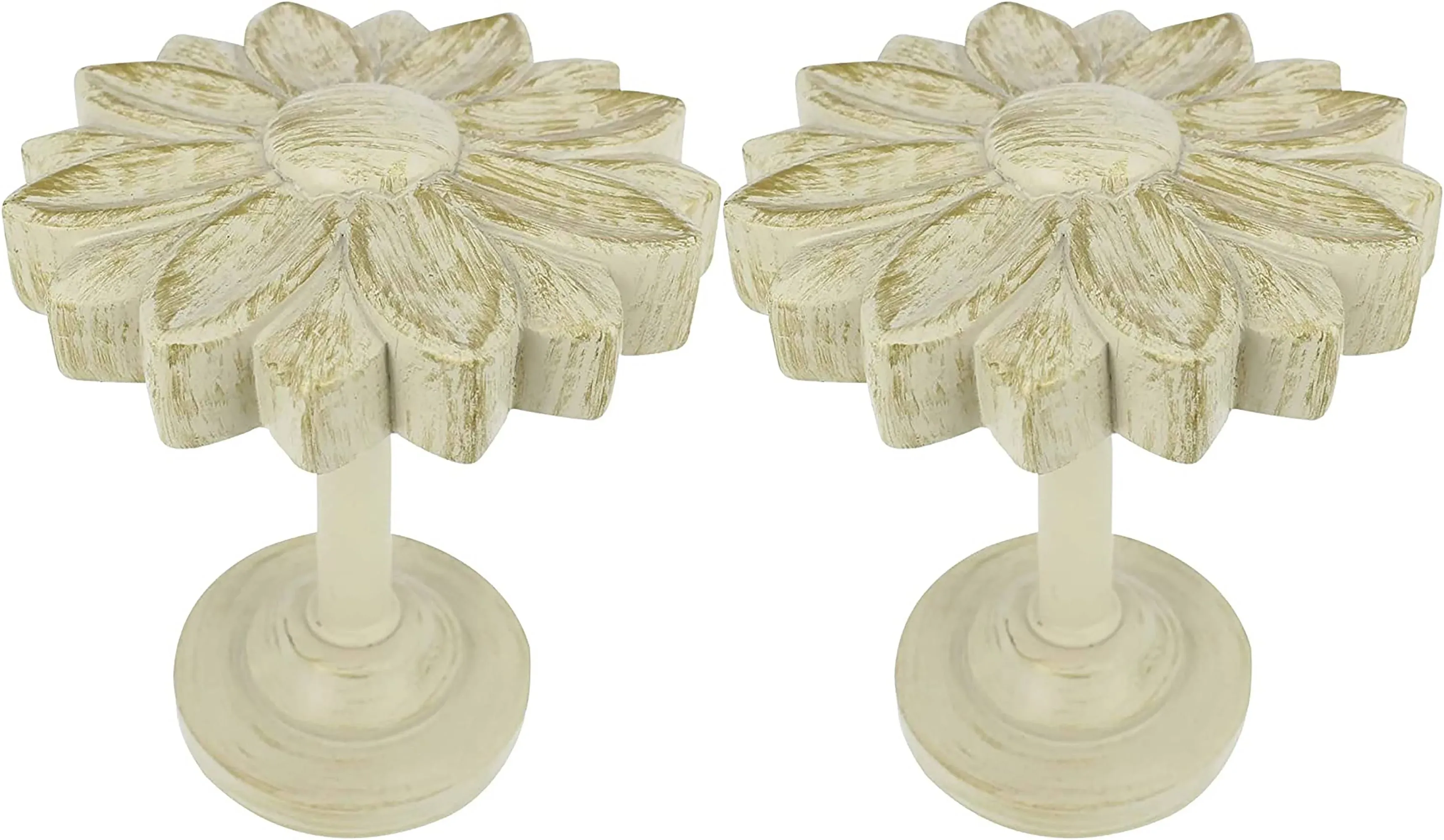 Meriville Set of 2 Blossom Window Drapery Medallion Holdbacks, Curtain Tiebacks ...