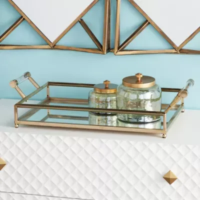 BENZARA Metal Mirror Tray