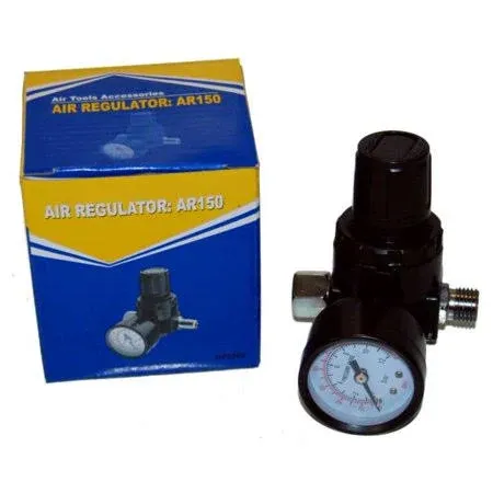 TCP Global Spray Gun Air Regulator w-Gauge-Auto Car Paint-Hvlp, (1/4" NPT)