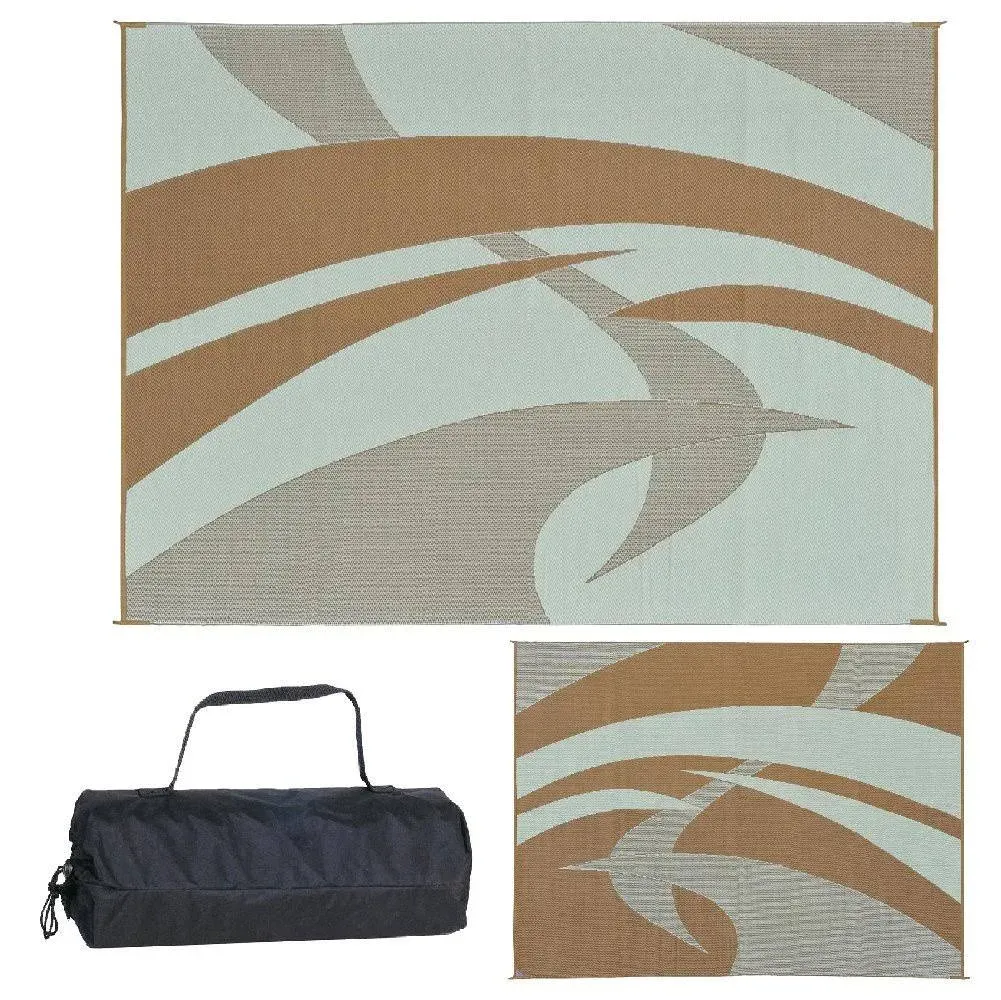 Stylish Camping Swirl Mat 9'x12'