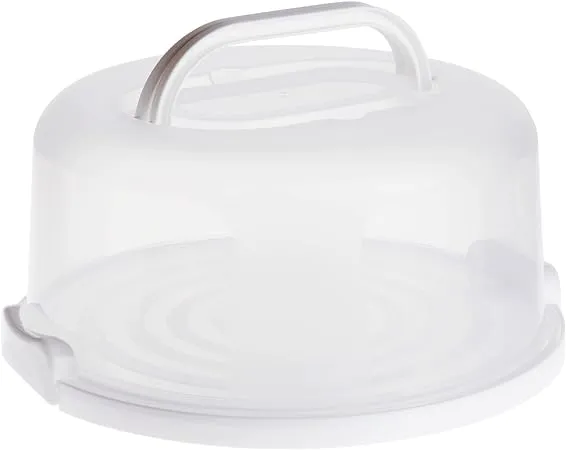 Juvale Round Cake Carrier with Lid & Handle, Dessert Container for Pie, Cupcakes (12 x 5.9 in) - Cake Container with Lid - Cake Holder with Lid - Pie Carrier with Lid & Handle - Cake Storage Container