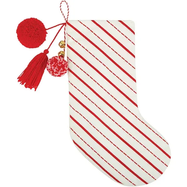 Christmas Stocking - Red and White Forest