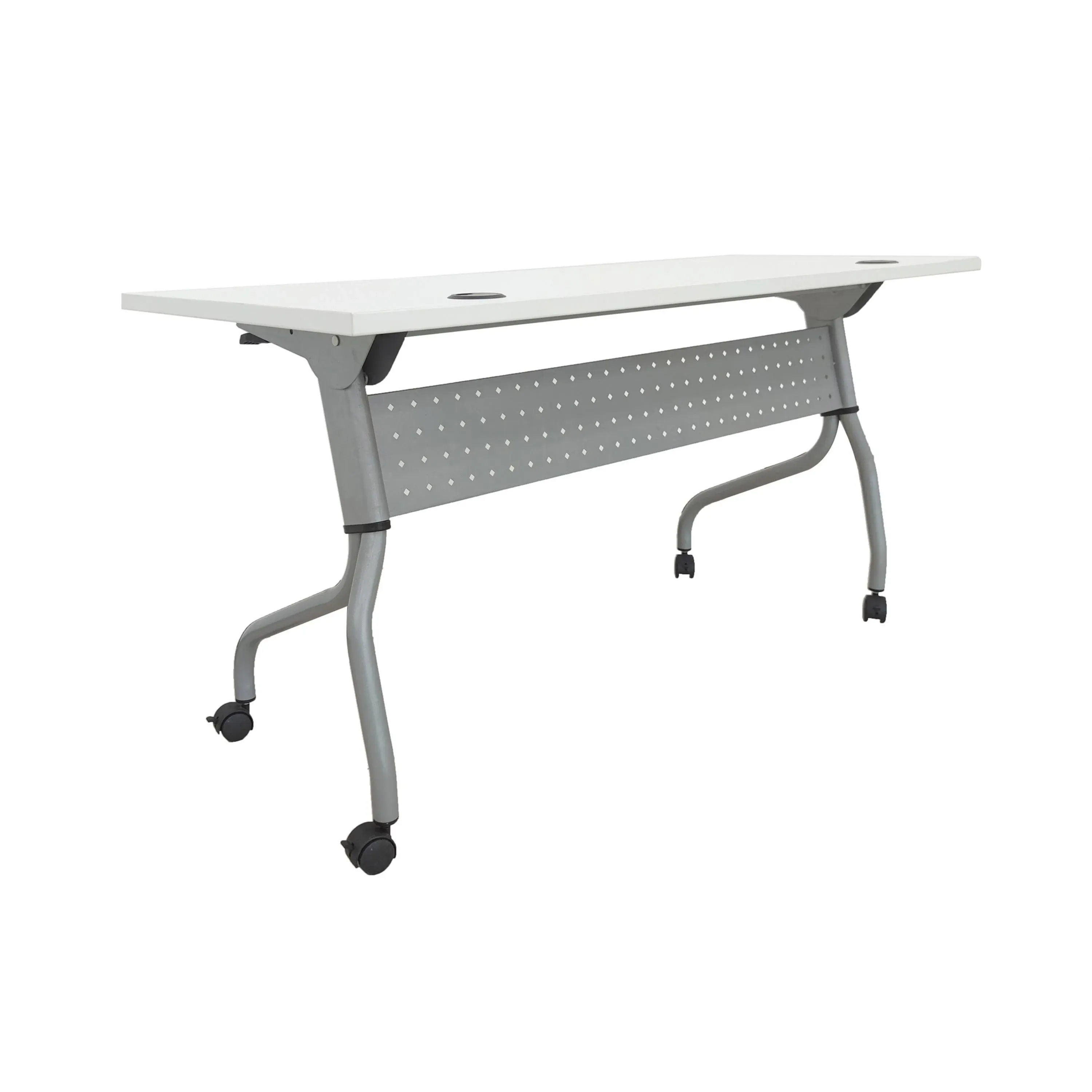 Lorell White Laminate Flip Top Training Table