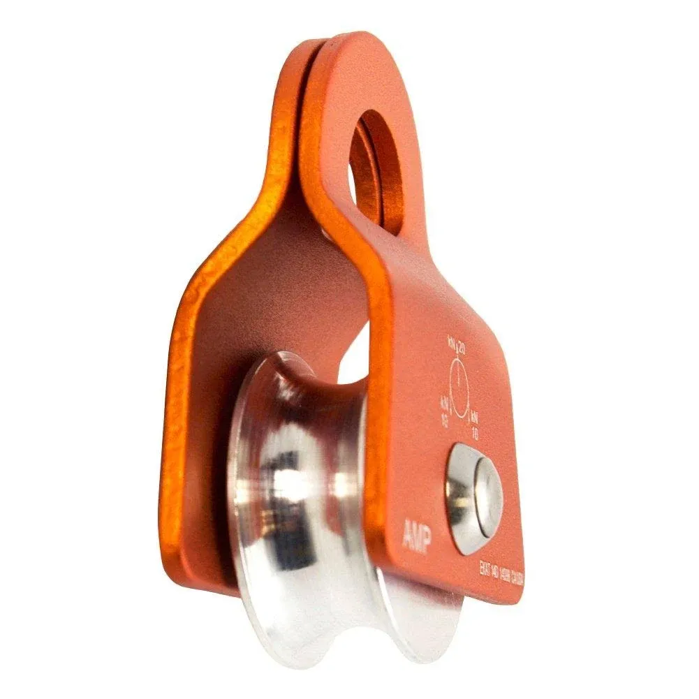 Fusion Climb Mirco Aluminum Side swing Pulley, Single pulley 20kN for backyard Zipline, Trolly, swing pulley, Climbing Rescue, Rigging Arborist TAA approval