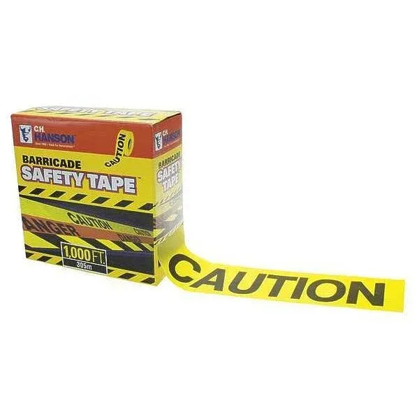 Zoro Select 14090 Barricade Tape,Caution,Y<wbr/>ellow,1000 Ft