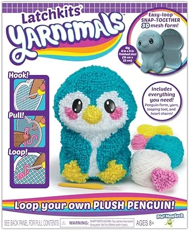 PlayMonster Yarnimals Koala — Loop Your Own Koala — Craft Kit — Make Your Own Animal Toy — Ages 8+