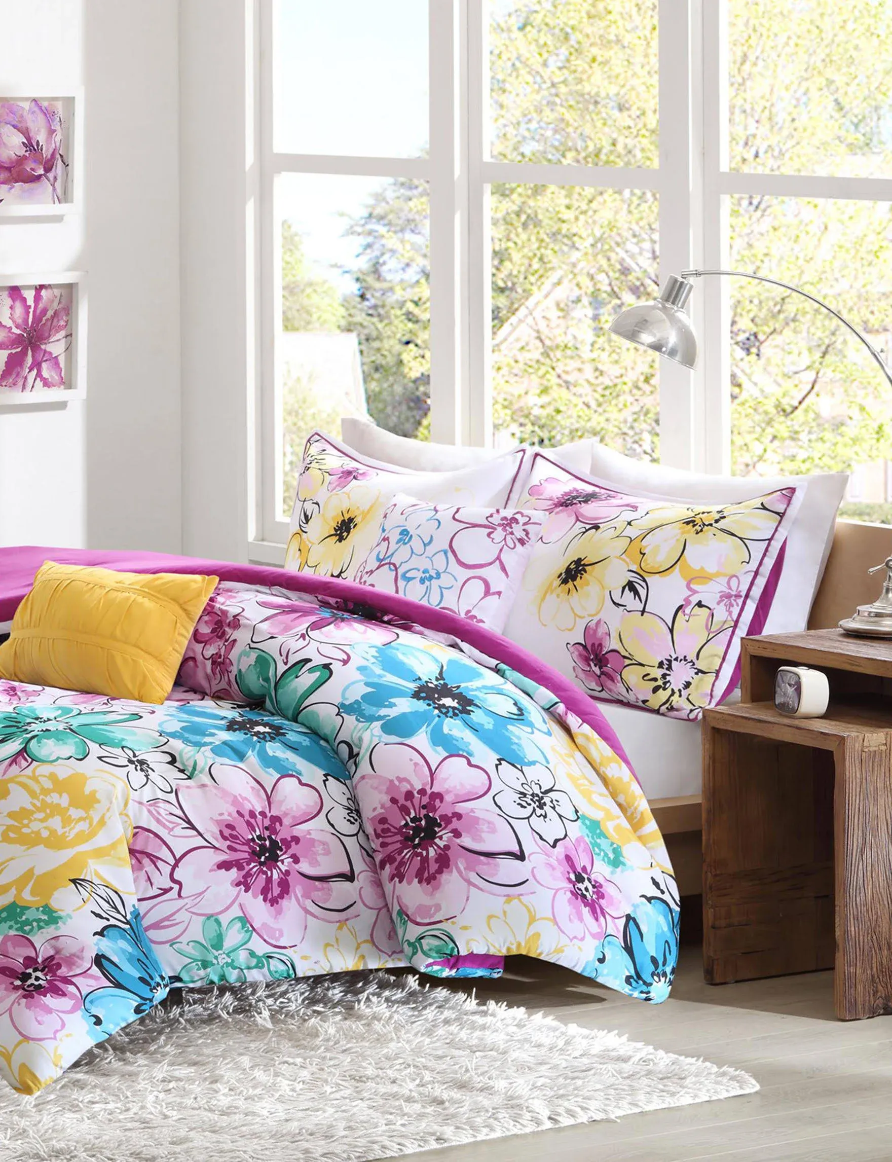 Olivia Floral Comforter Set, King/Cal King