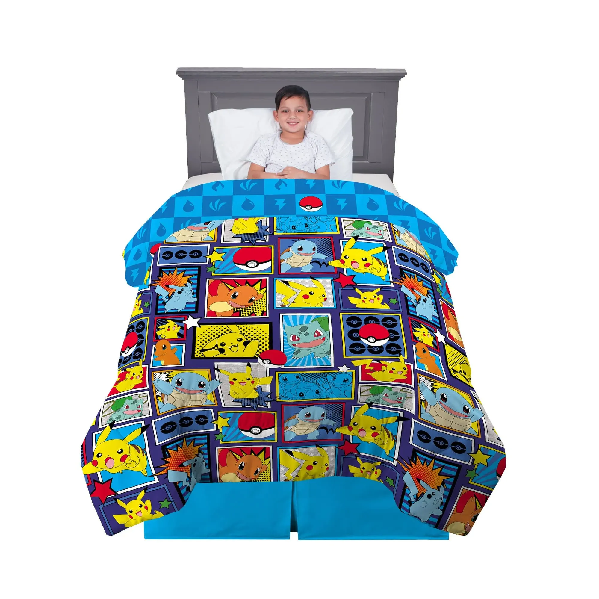 Franco Kids Bedding Soft Microfiber Comforter Full Pokemon