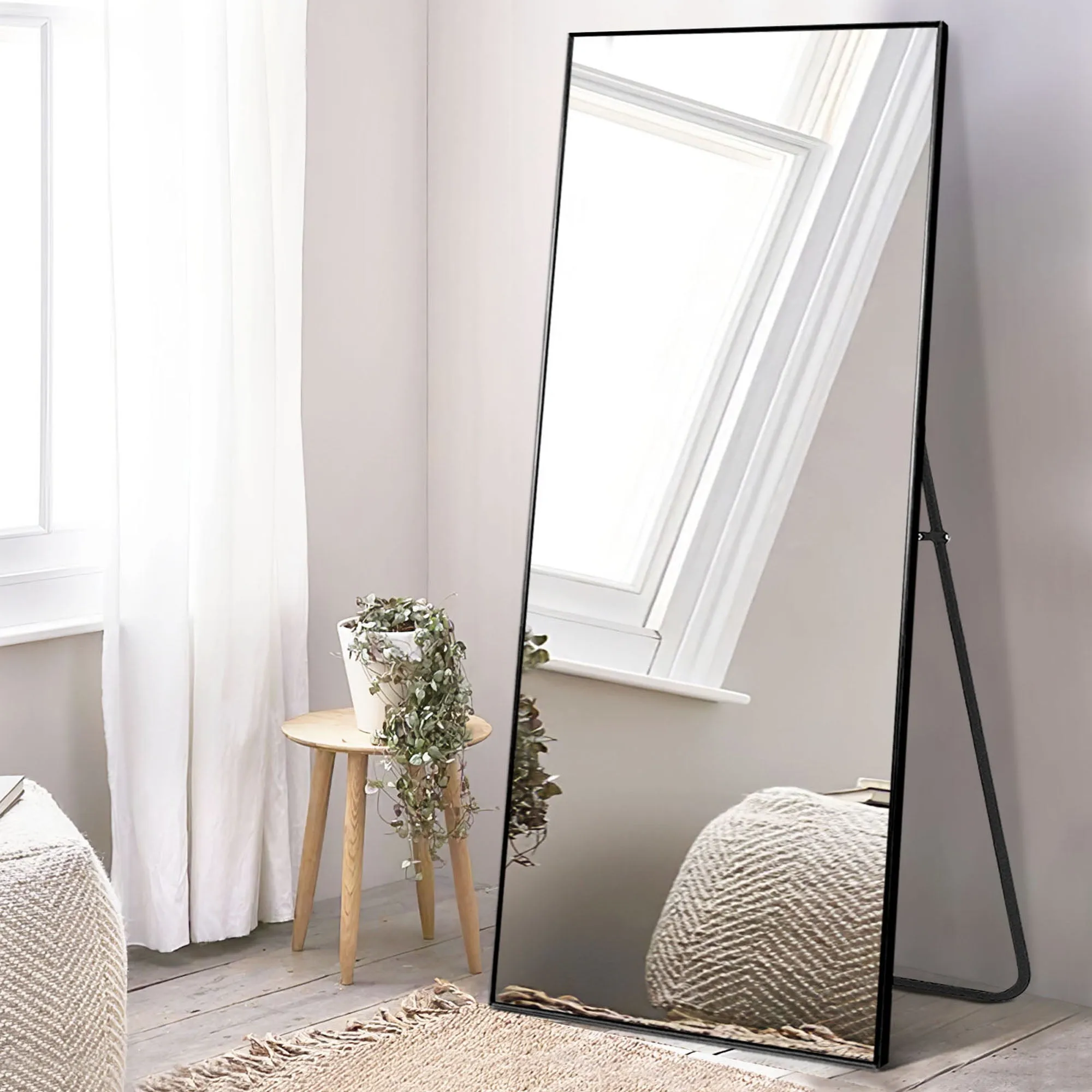 Arch Mirror Full Length, Floor Length Mirror, Arched Floor Mirror, 71"x30" Wall Mirror Full Length, Oversized Floor Mirror, Bedroom Mirror Full Length, Black Floor Mirror for Living Room.