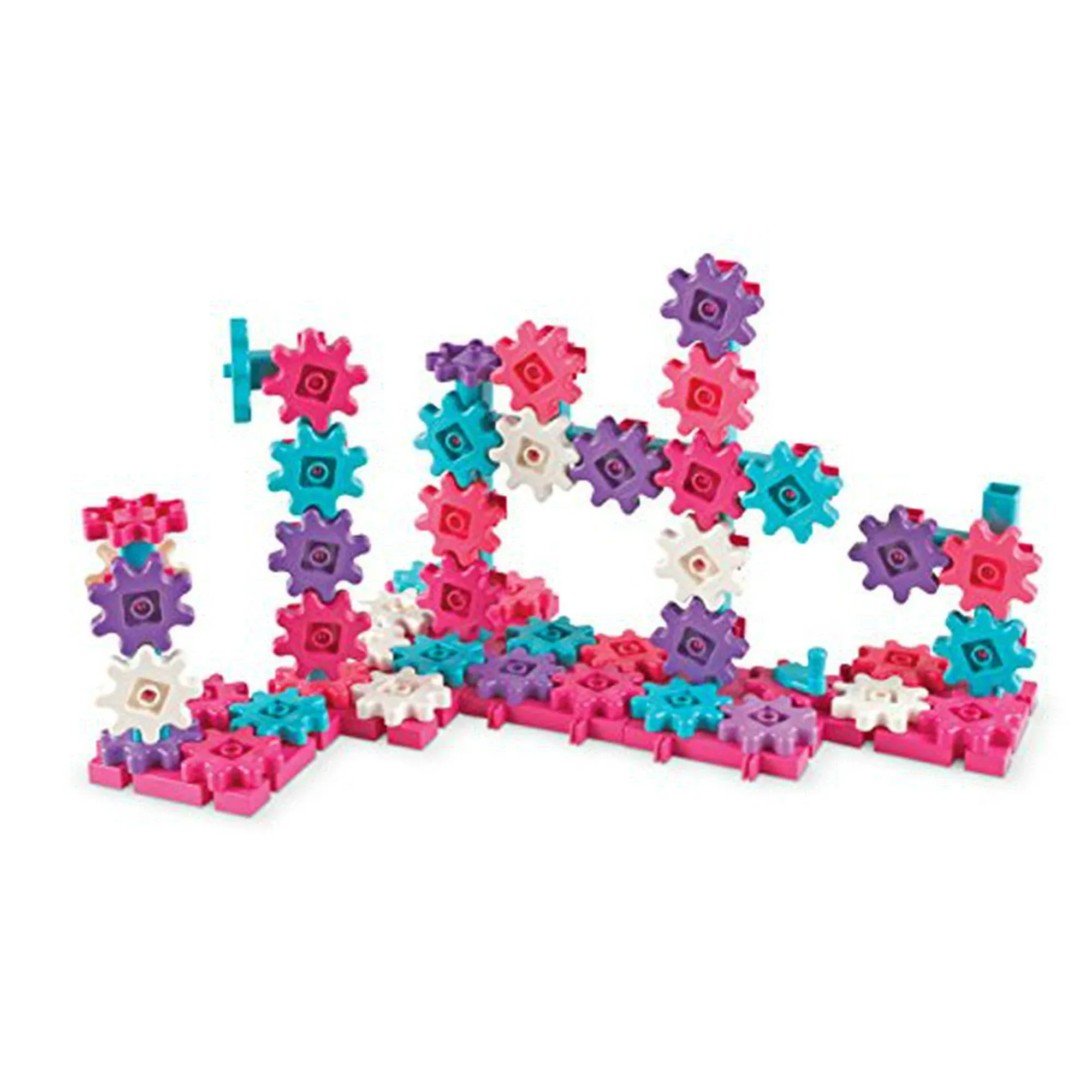 Learning Resources Gears! Gears! Gears! Deluxe Building Set Pink - 100 Pieces, Ages 3+ STEM Toys, Gears for Kids, Preschool Building Sets