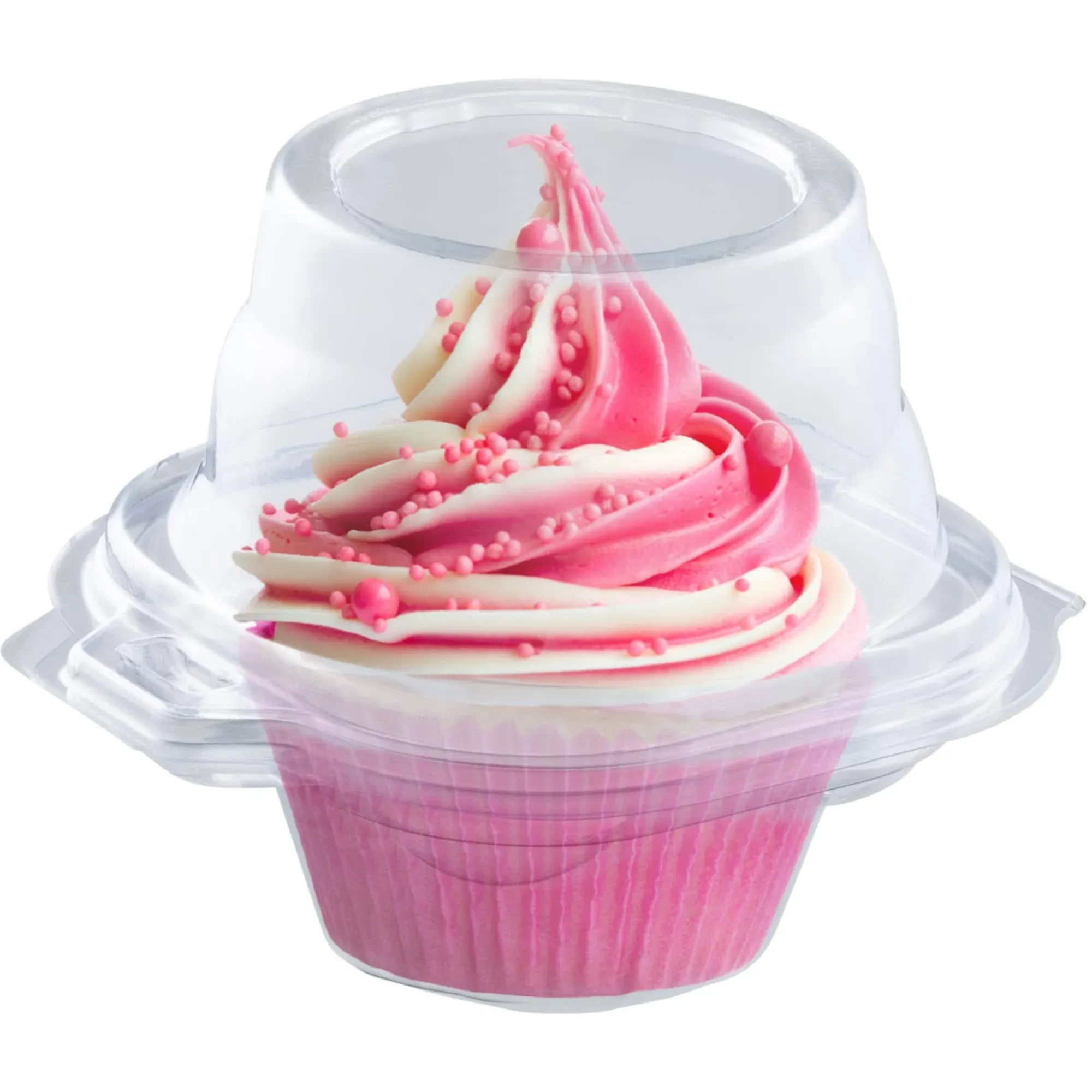 Individual Cupcake Containers 50 Pack | Clear Plastic Disposable Cupcake Boxe...