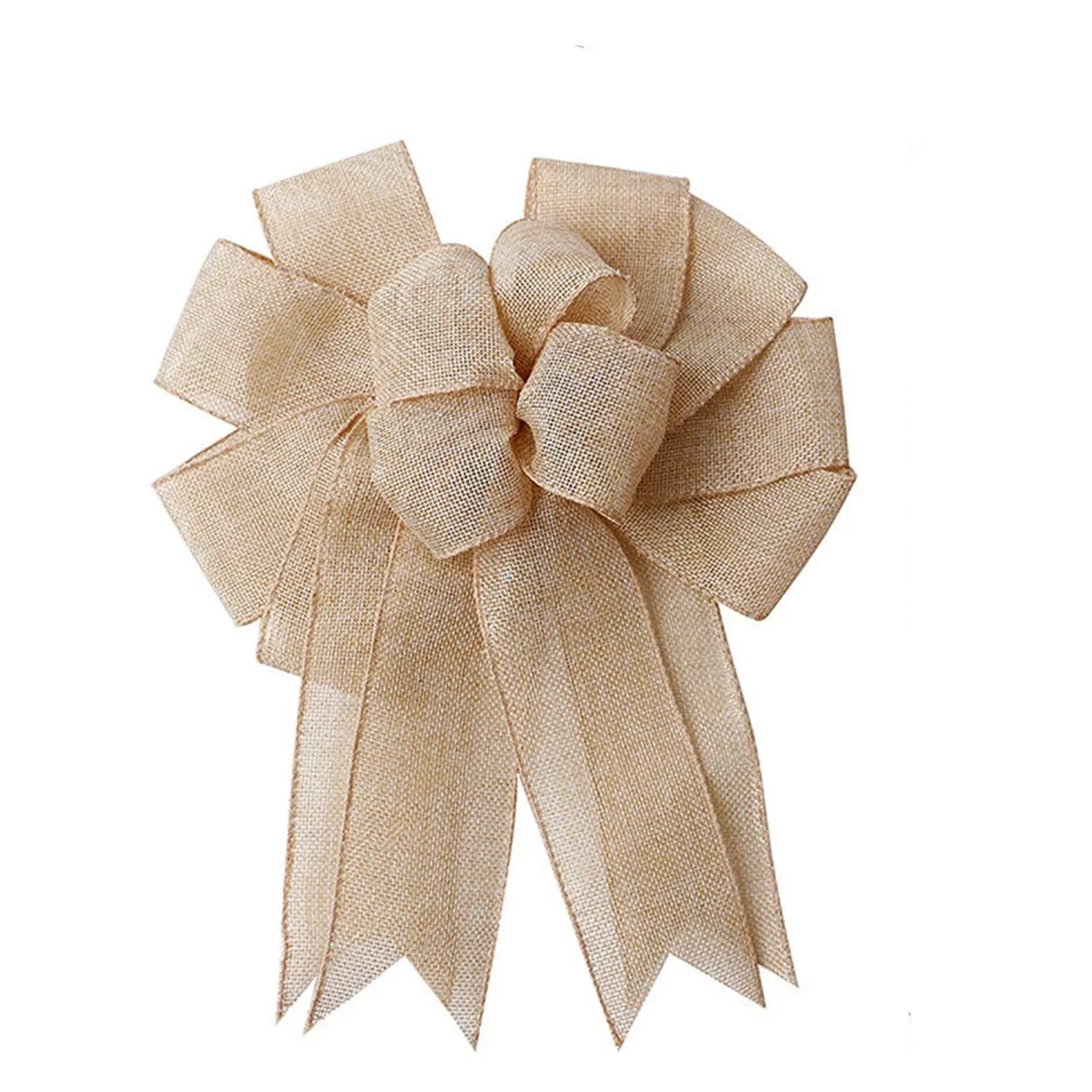 Samanter Large Rustic Jute Bows Burlap Wreaths Bows Christmas Tree Topper for ...