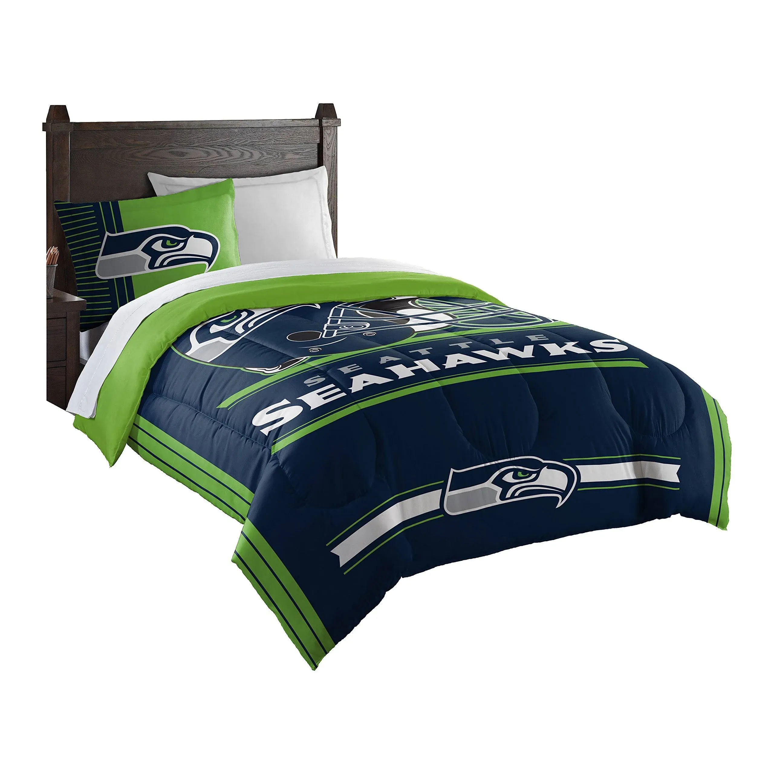 Northwest NFL Unisex-Adult Comforter and Sham Set Seattle Seahawks King Safety