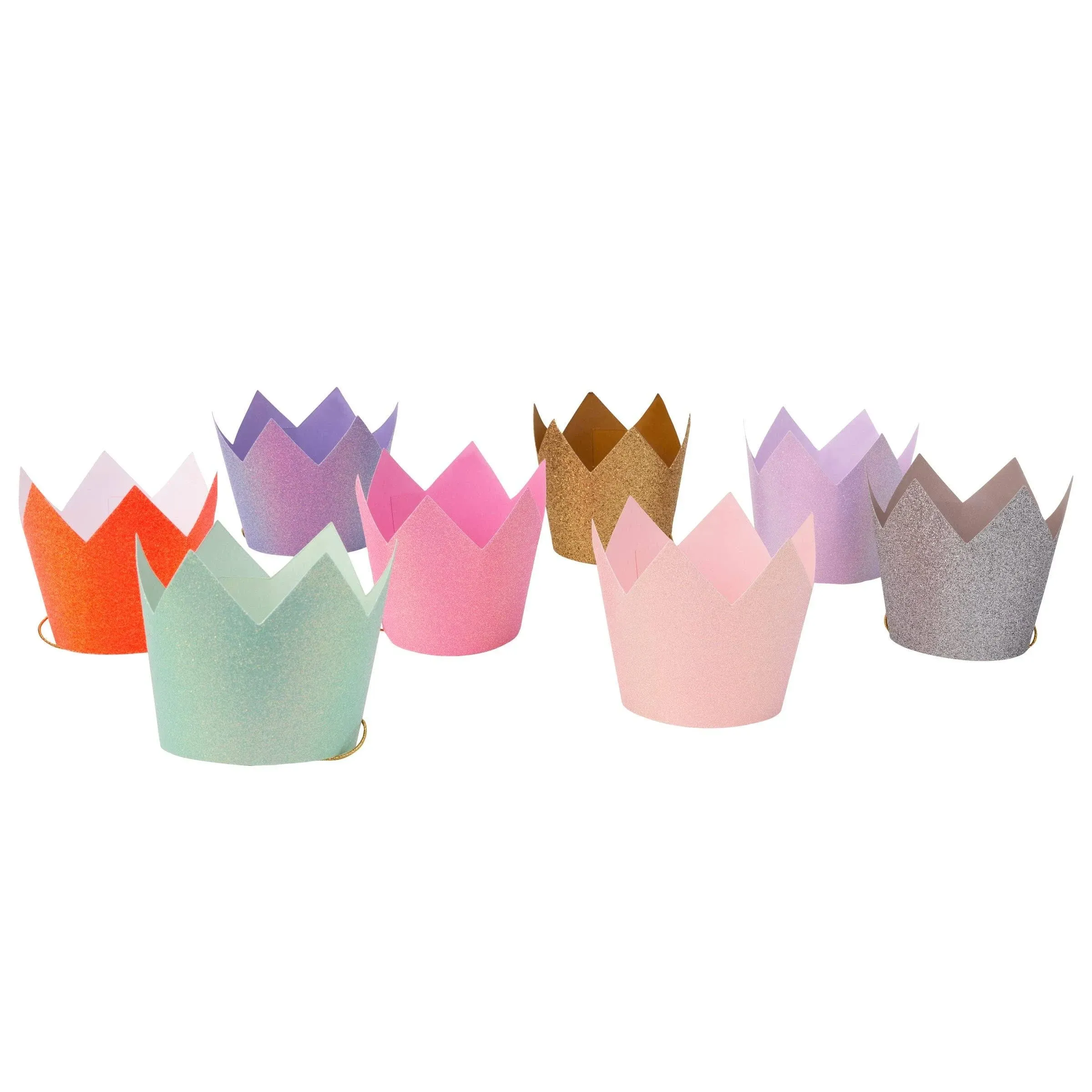 Mini Glitter Party Crowns