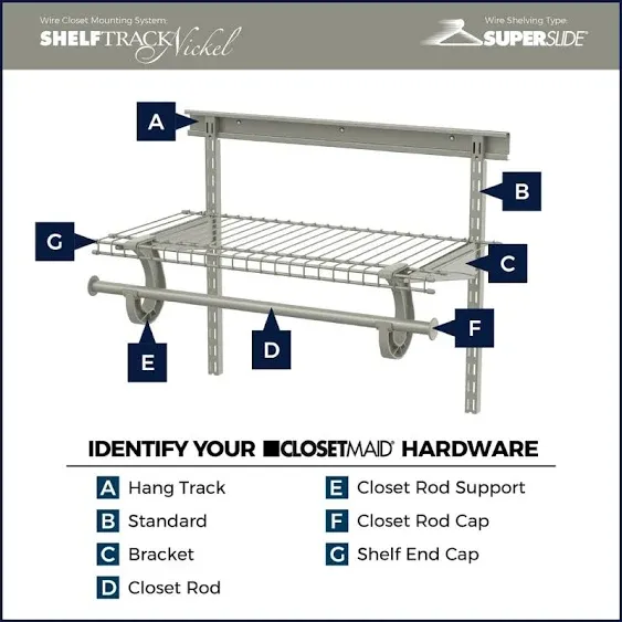 ClosetMaid SuperSlide Adjustable Hanging Closet Rod