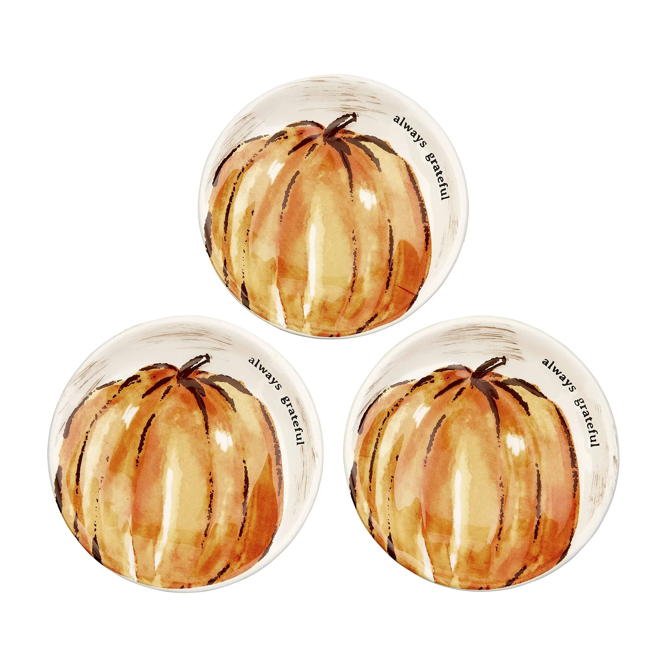 Mud Pie Harvest Dipping Dish Set, Orange Pumpkin, 4" Dia