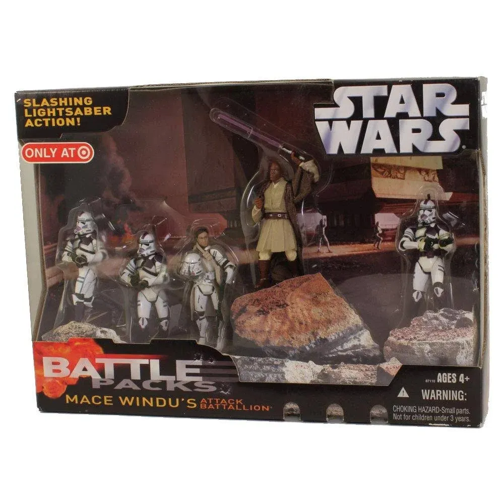 Star Wars Exclusive Mace Windu S Attack Battallion Battle Pack