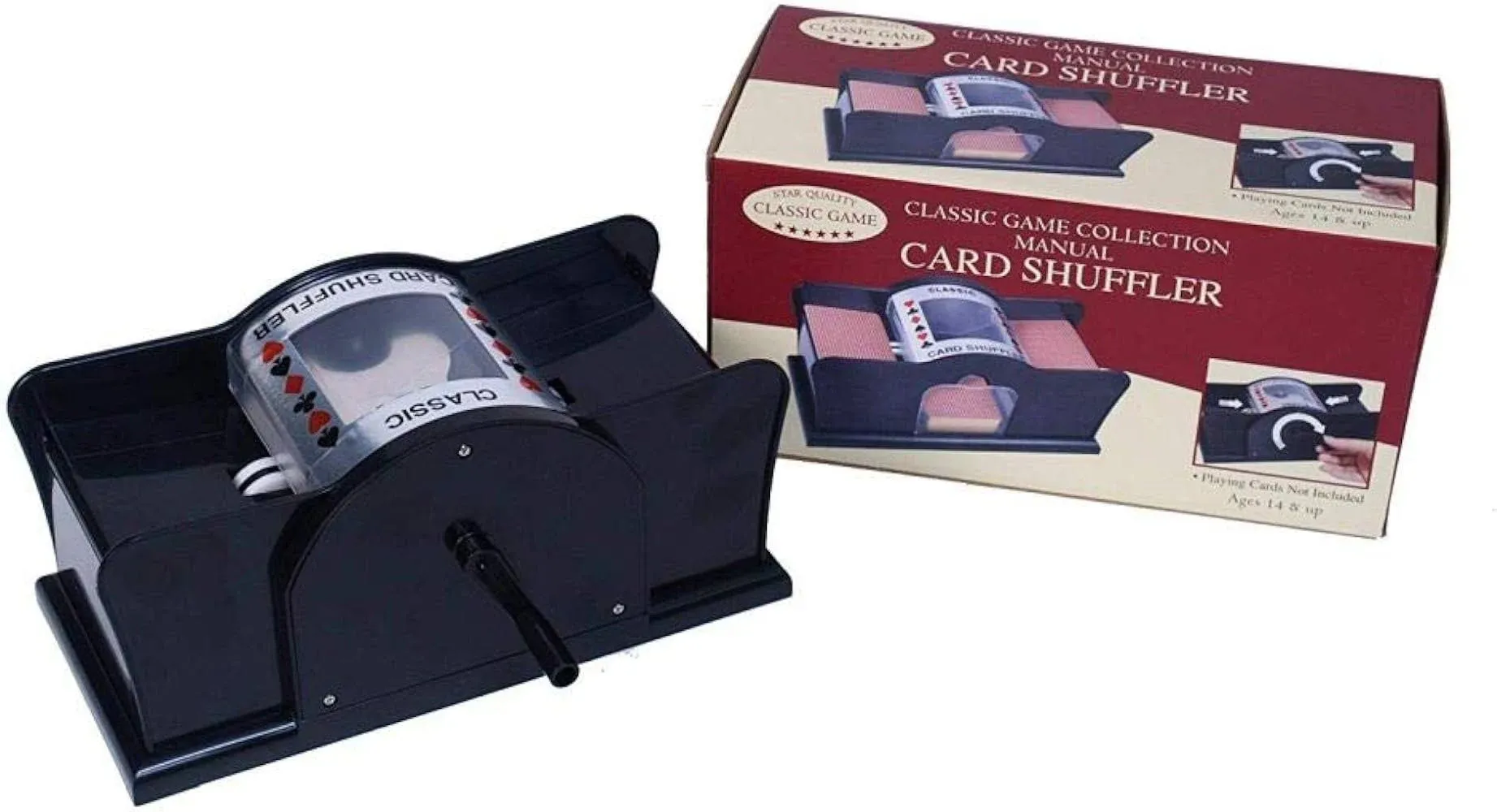 Manual Card Shuffler with Two Playing Card Decks