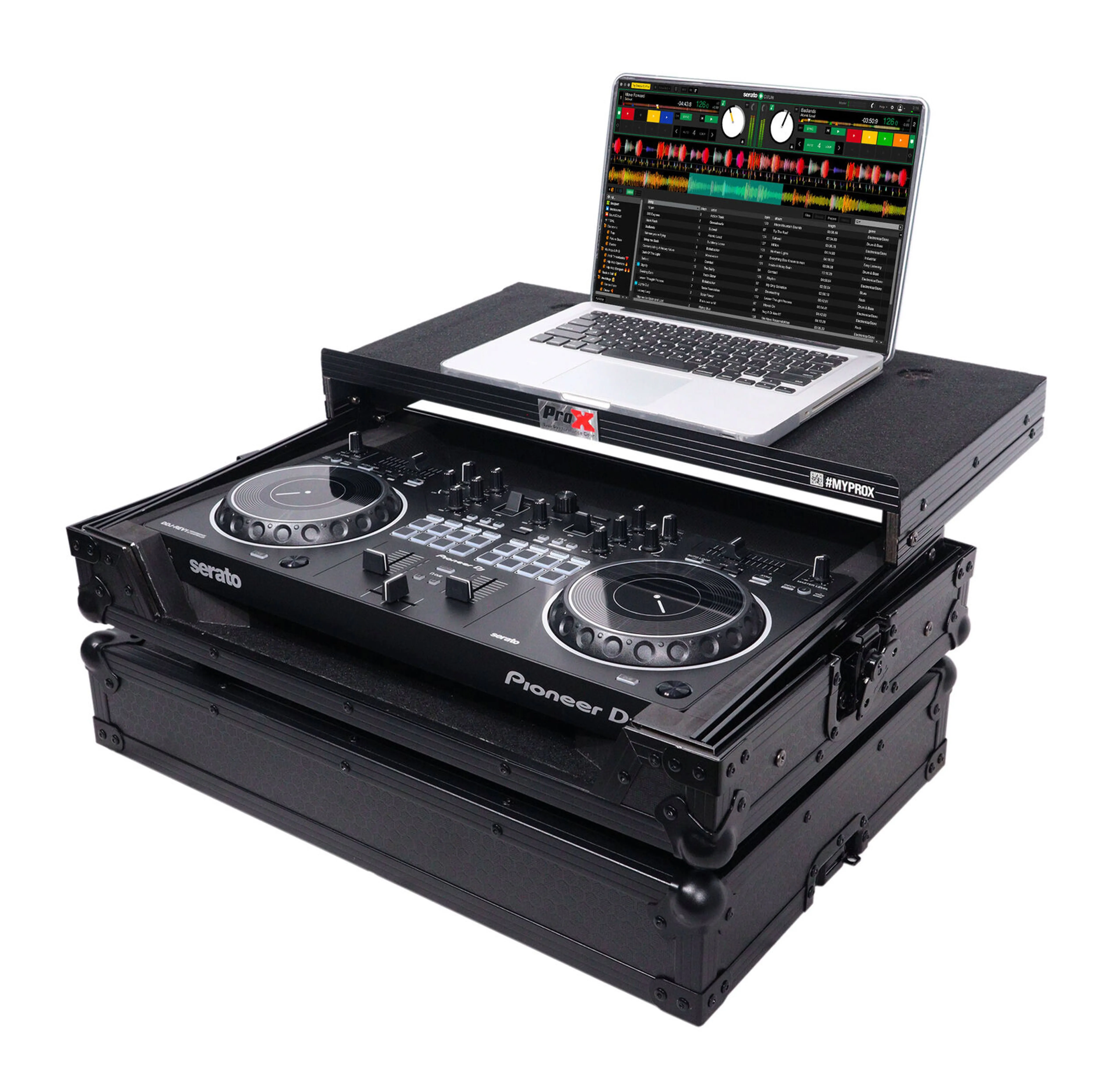 Flight Case for Pioneer DDJ-REV1 Digital Controller W-Sliding Laptop Shelf |B...