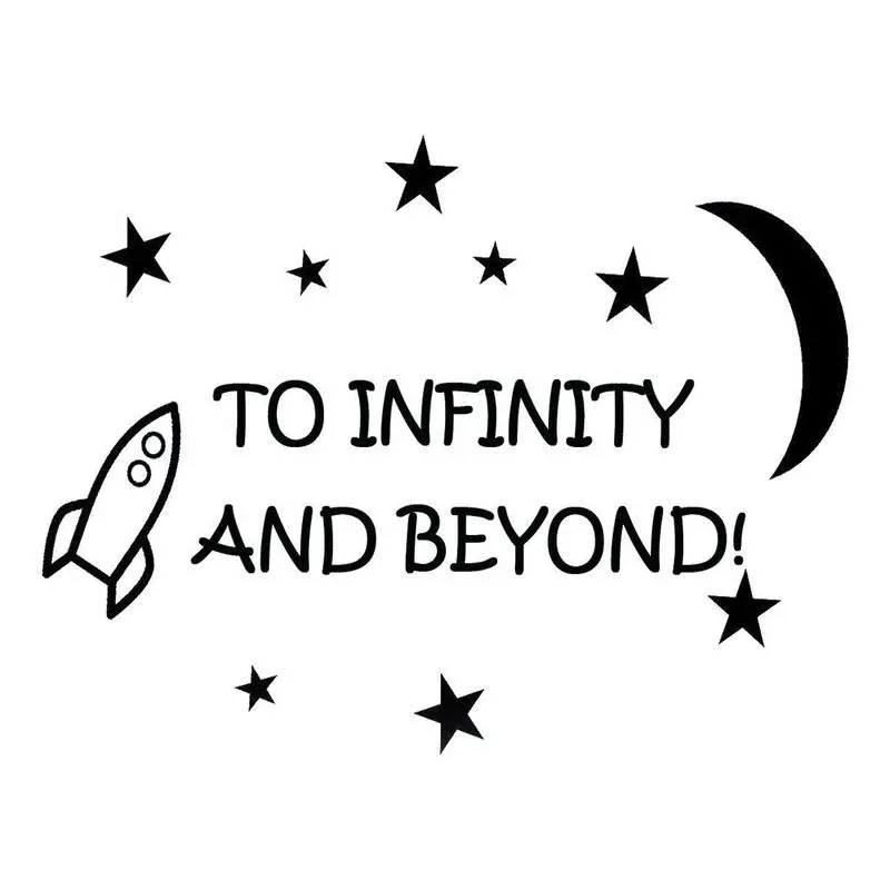 VWAQ To Infinity and Beyond! Vinyl Wall Decal Quotes Kids Room Nursery Decor