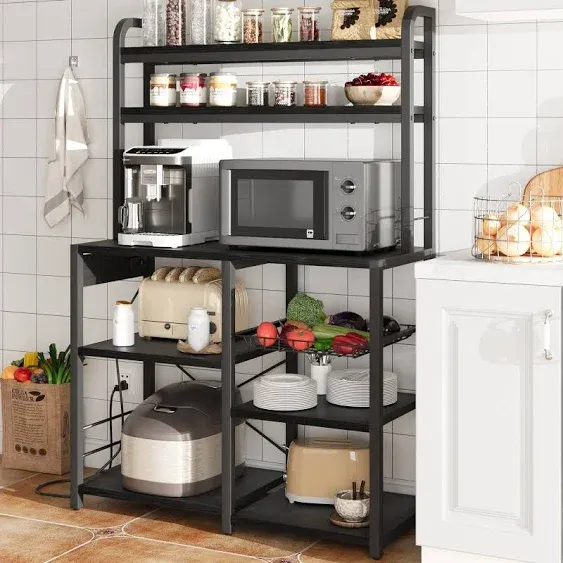 5 Tier Bathroom Corner Shelf Storage Tower Cabinet