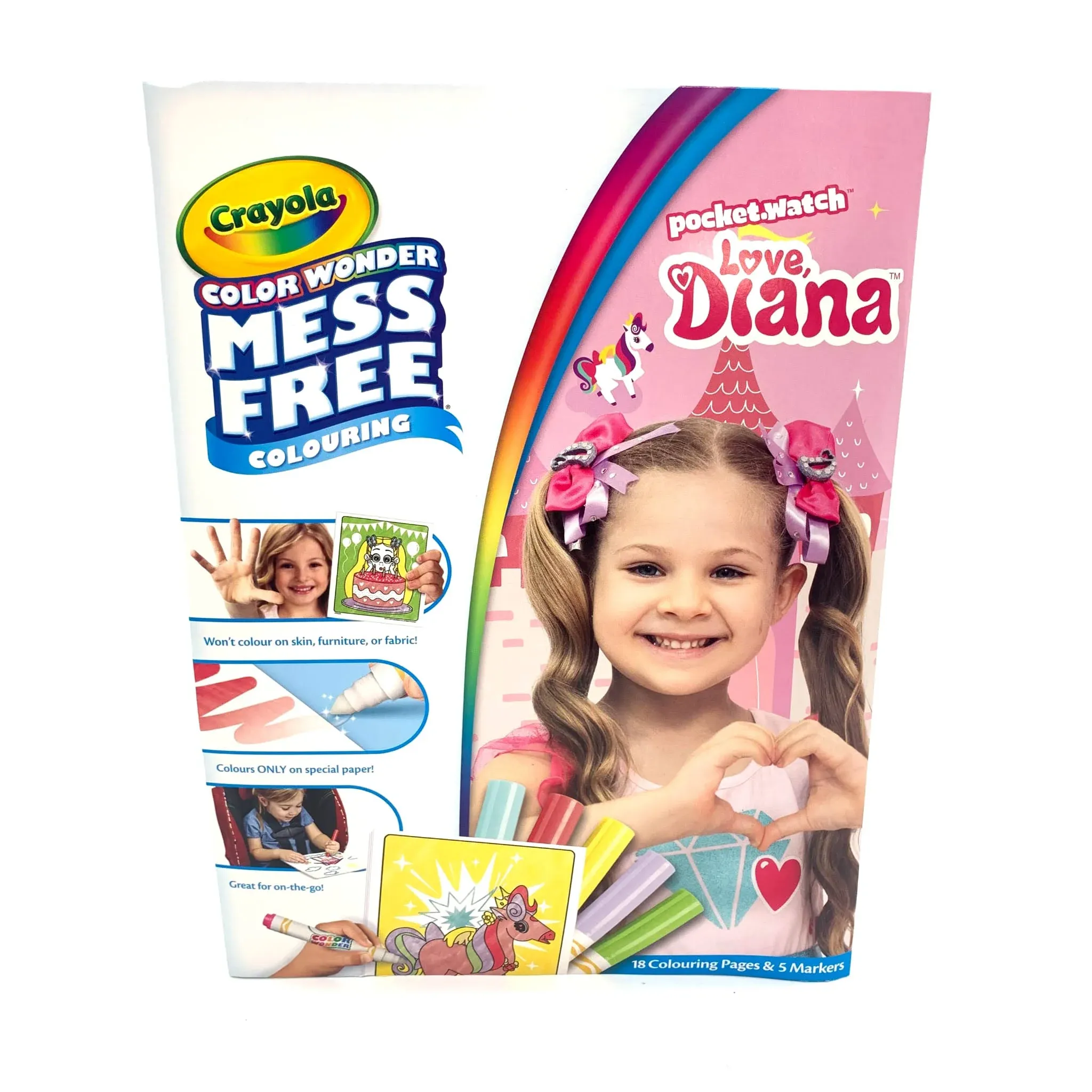 CRAYOLA Colour Wonder Love Diana, Mess Free Colouring Pages With 5 Mar