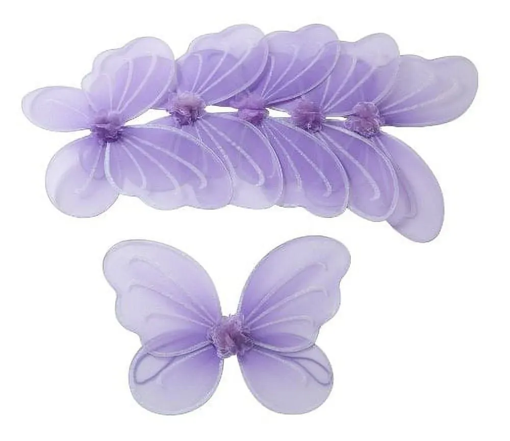 Girls Butterfly Fairy and Angel Wings for Kids 6 Pack Pink