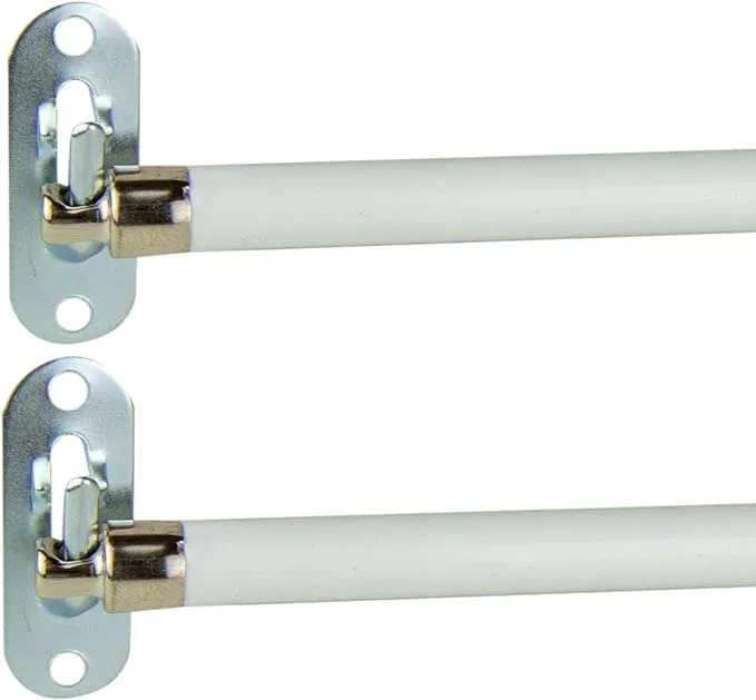 Rod Desyne 8 Millimeter Round Sash Rod - Set of 2, White, 49 - 84 inch