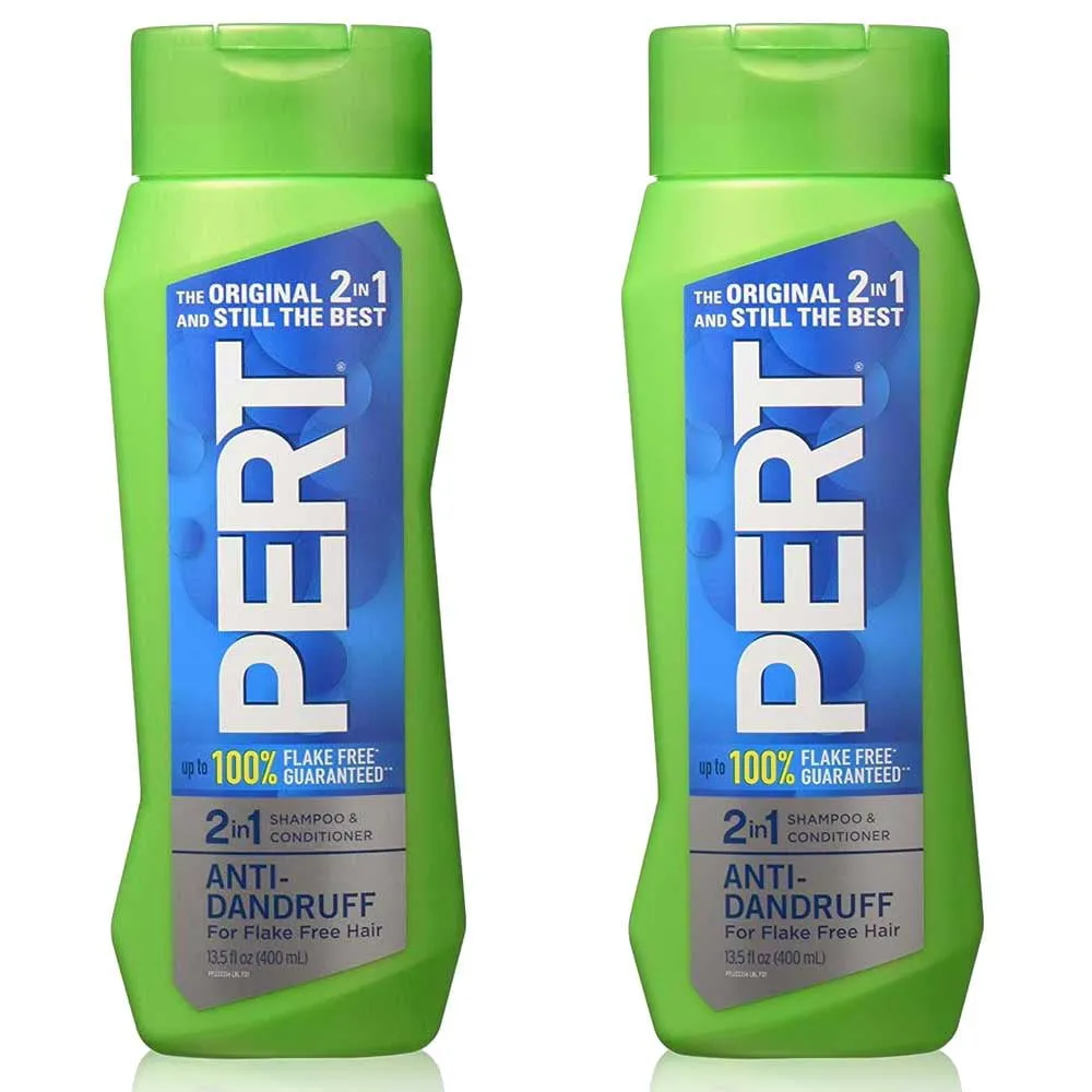 Pert Plus 2 in 1 Shampoo + Conditioner Dandruff Control 13.5 Fl Oz / 400 Ml (Pack of 3)