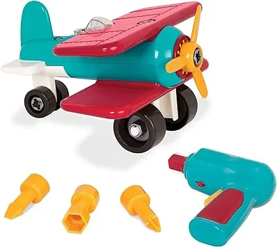 Battat – Classic Construction Toy – Pretend Play Toys – Toddler Plane Playset – Dexterity Building Toy – 3 Years + – Take-Apart Airplane