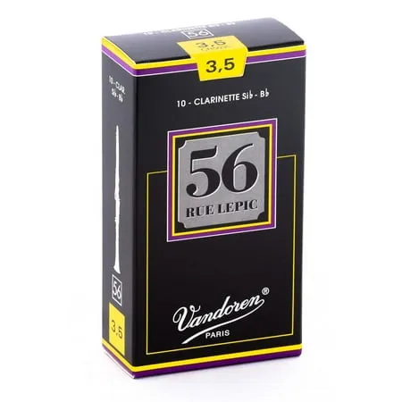 Vandoren 56 Rue Lepic Bb Clarinet Reeds #3.5+, Box of 10