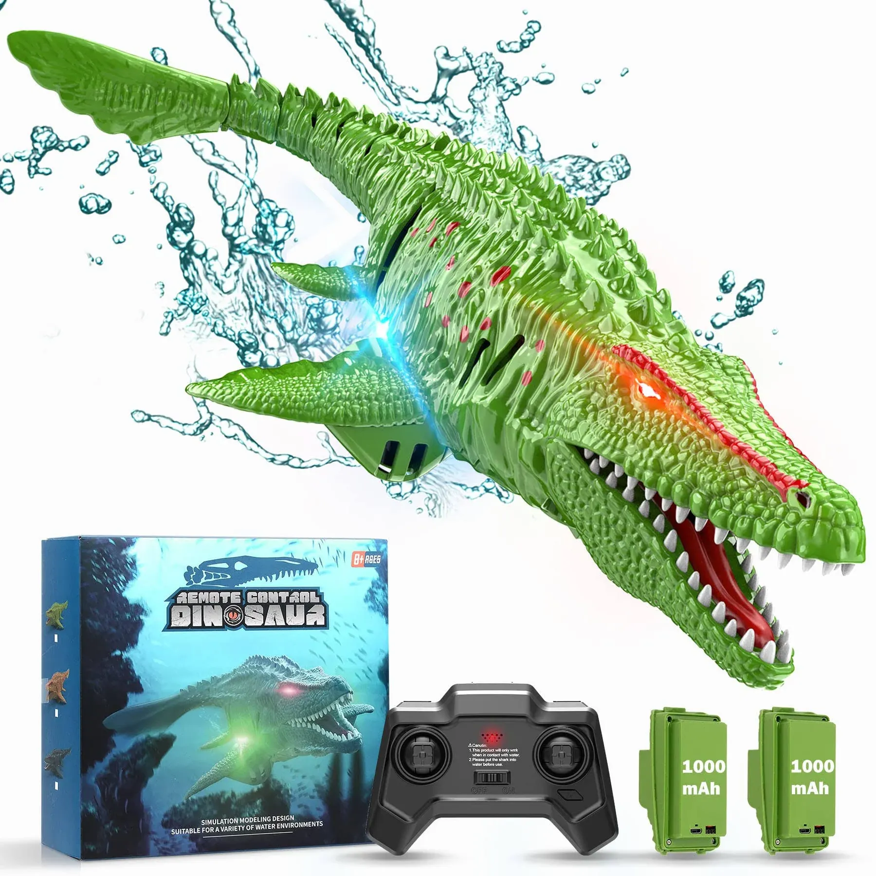 HScopter Remote Control Dinosaur, 2.4g Water Toys RC Boat with Light Module ...