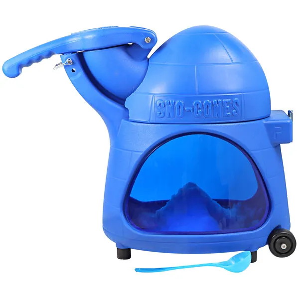 Paragon - Manufactured Fun Cooler Snow Cone Machine for Professional Concessionaires Requiring Commercial Heavy Duty Snow Cone Equipment 1/3 Horse Power 792 Watts, Blue, (6133410)