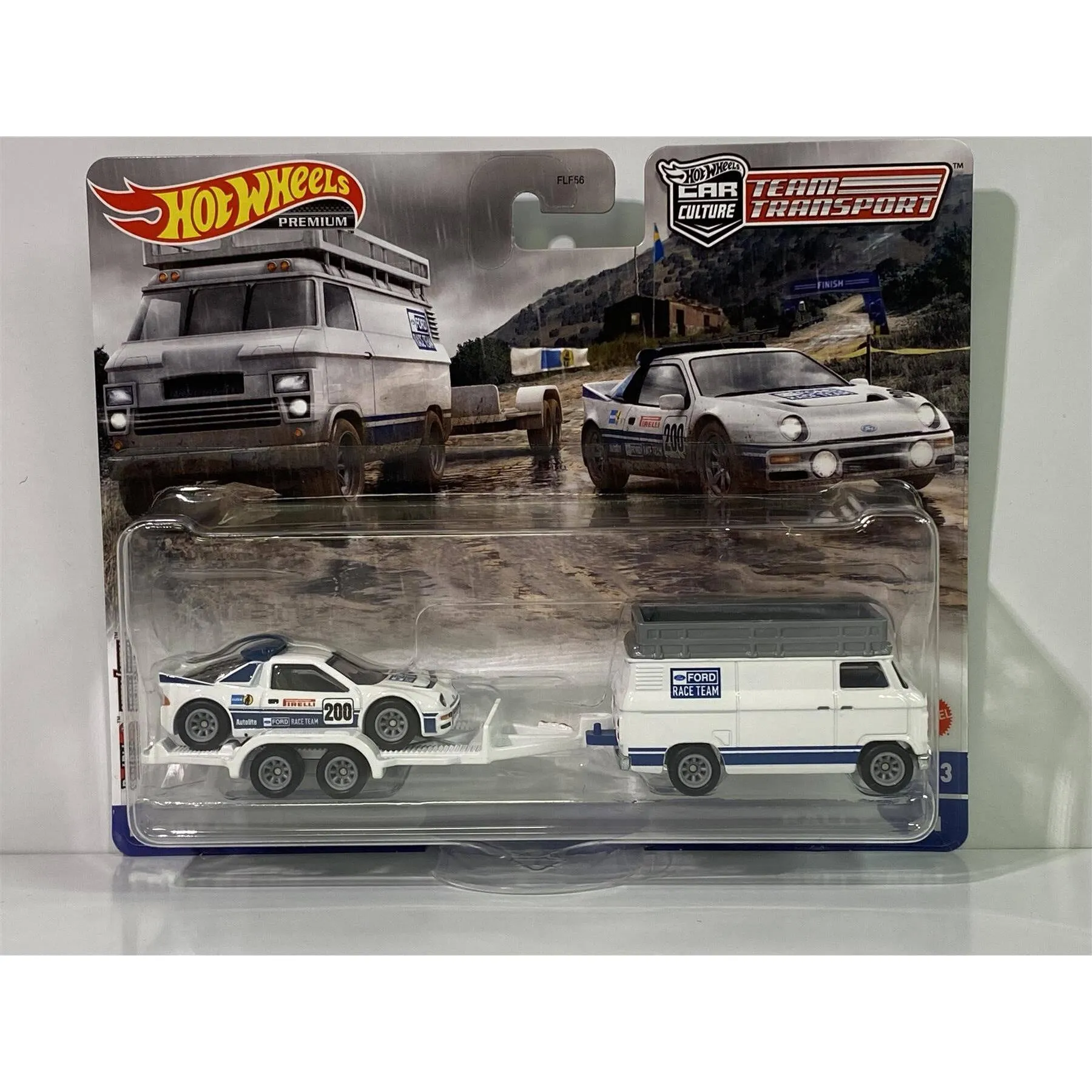 Hot Wheels Team Transport Ford RS200 Rally Van SEALED NEW Van Car &amp; Trailer