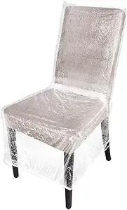 2-Pack Dining Chair Cover, Reusable Waterproof, Stain and Pet Scratch Resistant Chair Covers, Clear Vinyl Seat Protector, Fits Most Standard Size Seats (W/17 x D/17 inch)