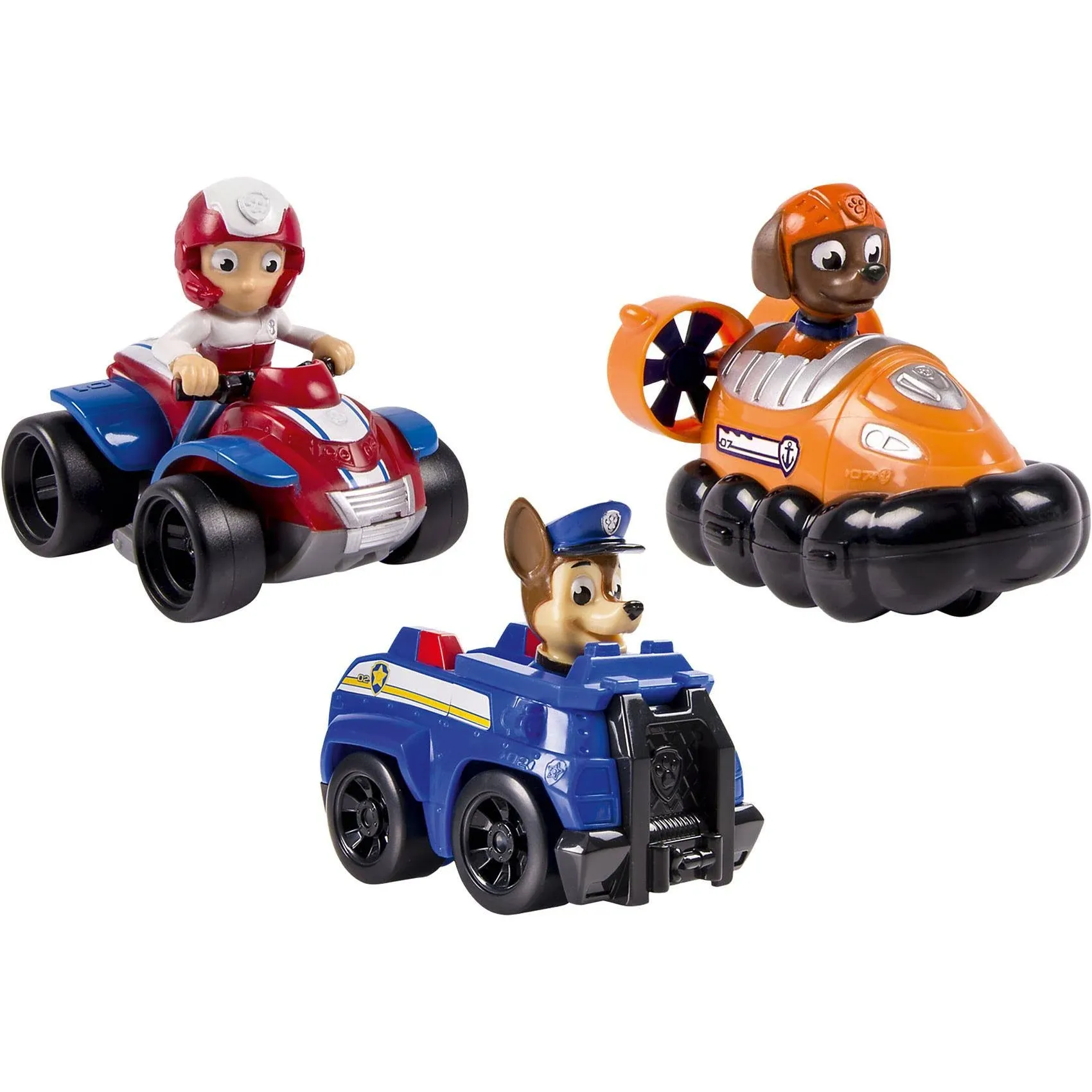 Paw Patrol Racers 3-Pack Vehicle Set, Chase, Zuma and Ryder